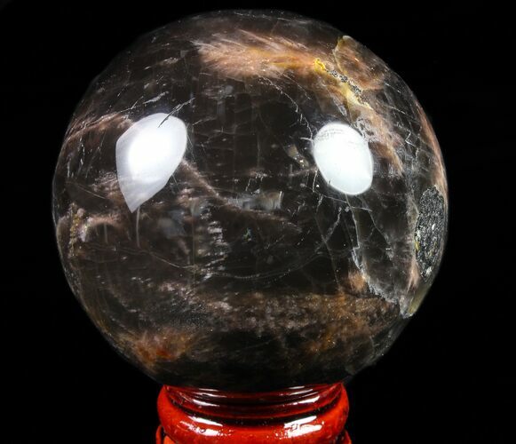 Polished Black Moonstone Sphere - Madagascar #78923